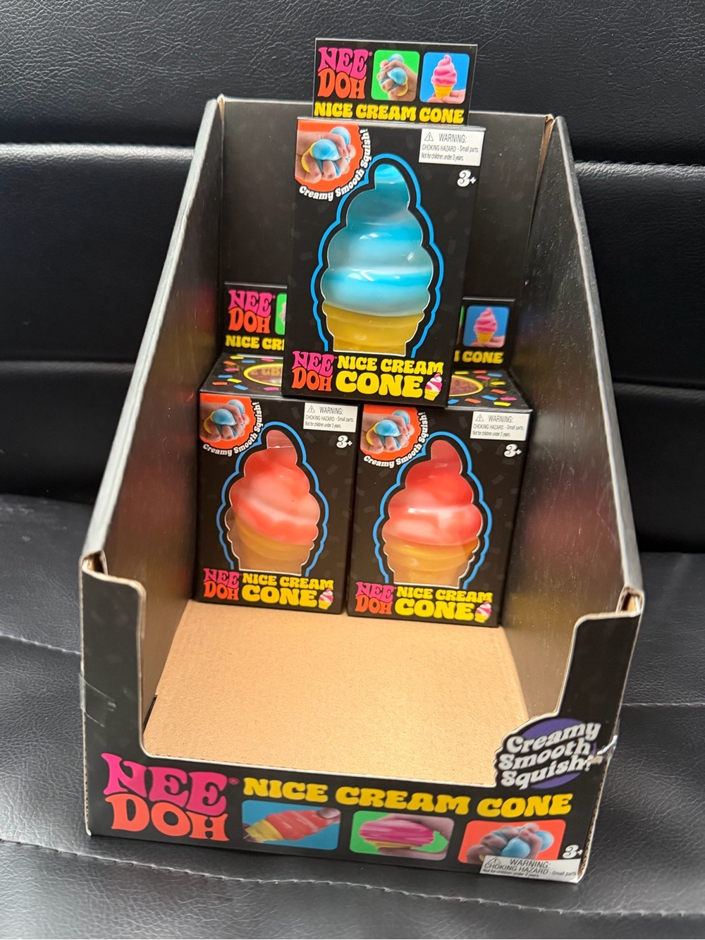 Schylling NeeDoh Original - Set of 3 Nice Cream Cone with Box - Sensory Squeeze